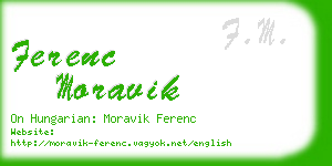 ferenc moravik business card